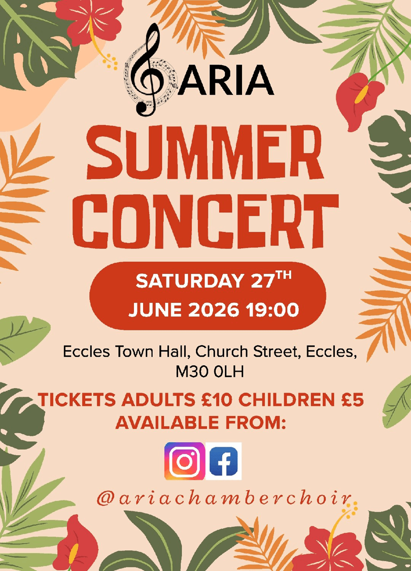 Aria Choir concert 27/6/26 7pm