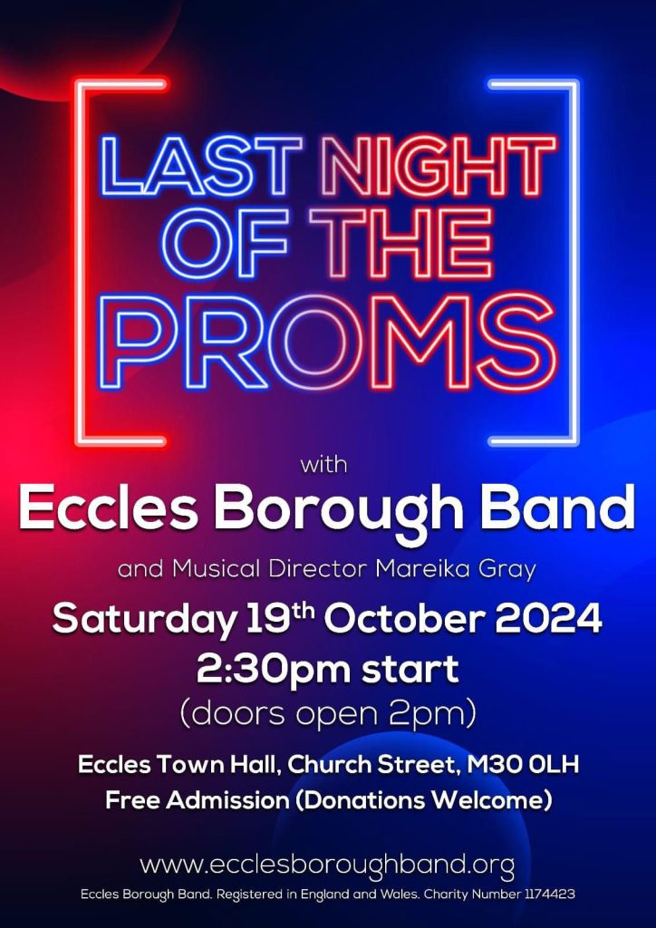 Eccles borough Band poster 19/10/24 2.30pm