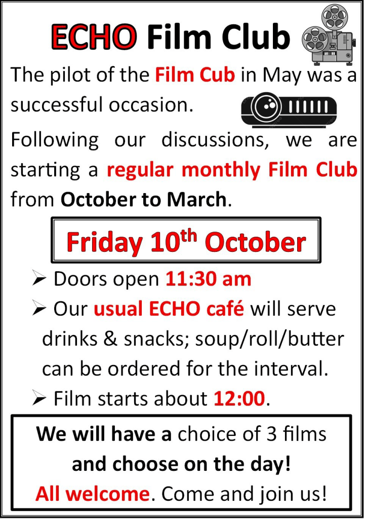 ECHO Film club 10/10.25 12.00