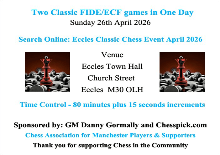 26/4/26 chess club event, games 11am and 3pm