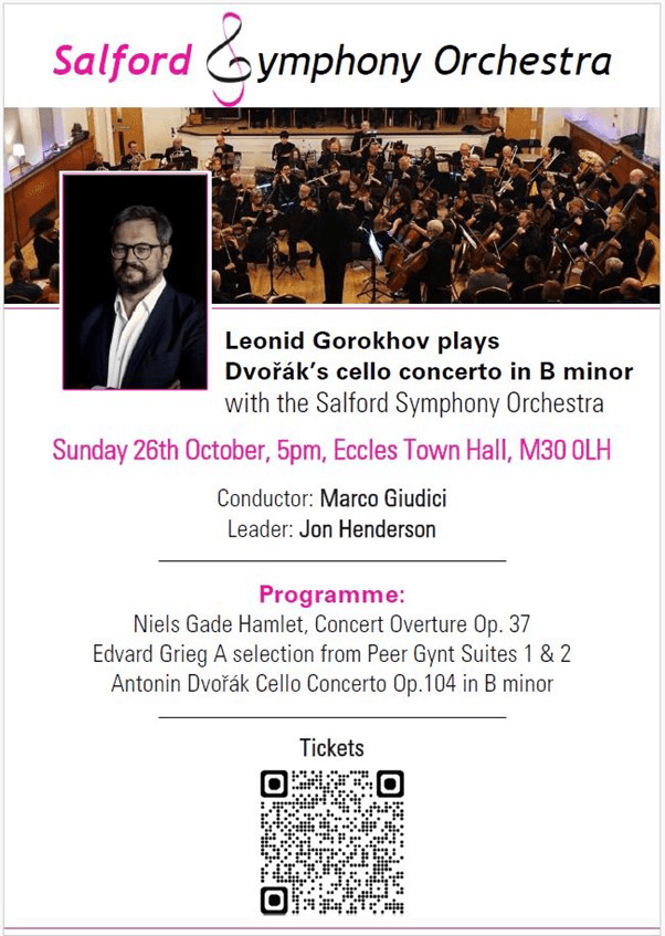 SalfSymphw Salford Synphony Orchestra concert 26/10/25 5pm