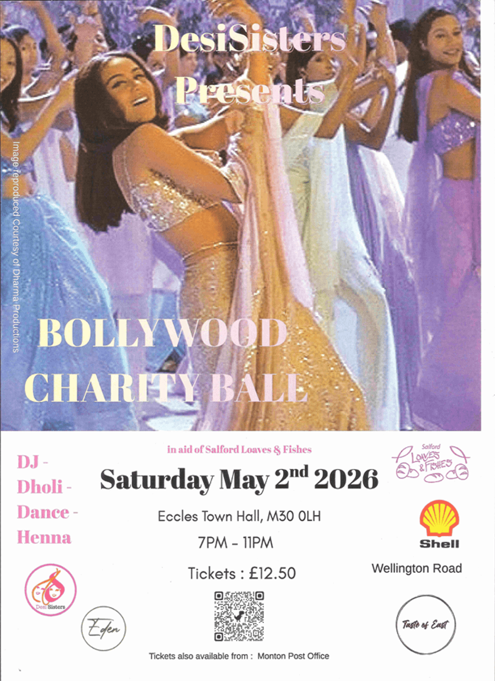 bollywood charity ball poster 2 amy 7 to 11pm