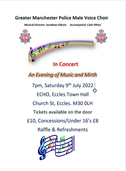 Greater Manchester Police choir poster