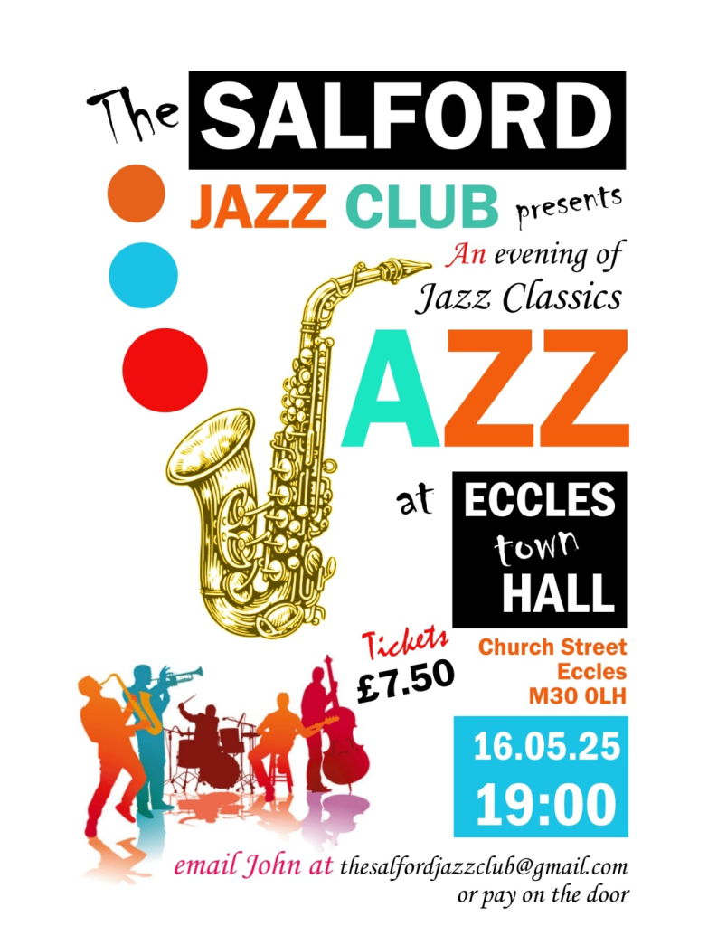salford jazz club poster 16/5/25