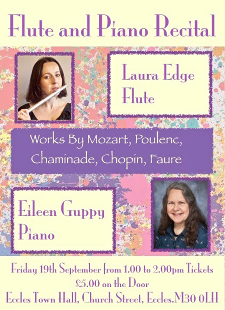 Flute and piano recital 19/9/25 poster