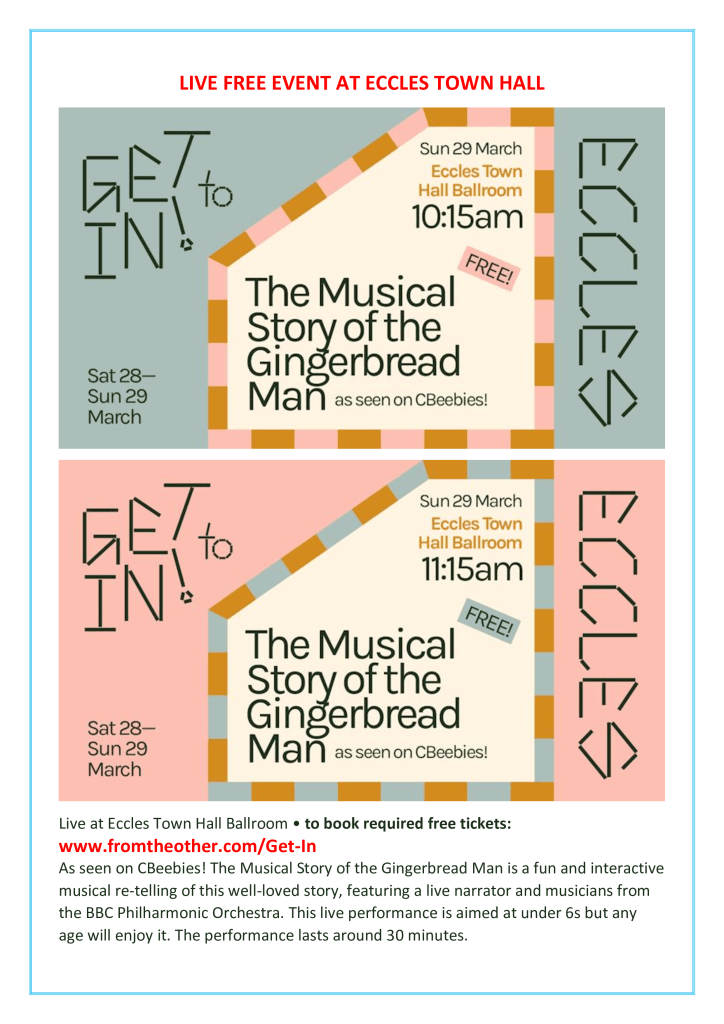 EcclesFest 29/3/26 Gingerbread man poster